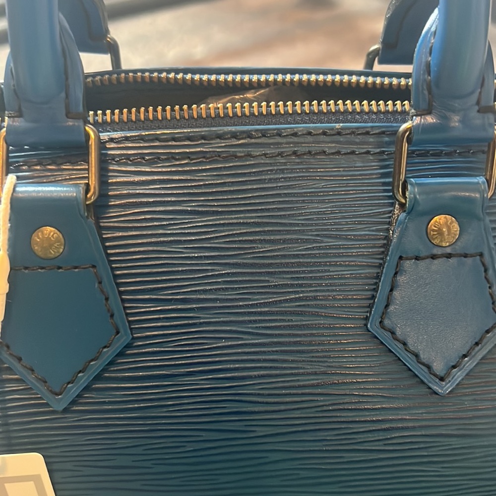 Authentic Louis Vuitton Epi Speedy 25 Hand Bag Blue k0327 LV k0327 - Picture 10 of 12